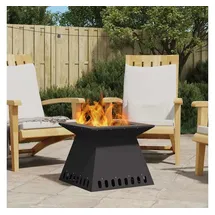 vidaXL Feuerplatz Ø 40 cm Schwarz