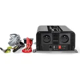 Nedis Power Inverter reine Sinus-Wellen - Eingangsspannung: 12 V DC - Geräteausgangsanschluss: Type E (CEE 7/5) / USB-A / 1x USB-C - 230 V AC 50 H...