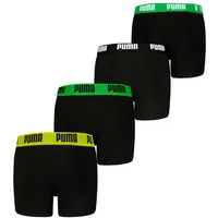 Puma »Boxershort 4er Pack in Schwarz/Grün | Gr.: 158/164