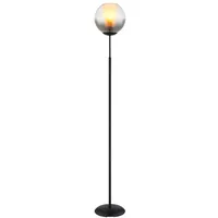 GLOBO Stehleuchte Standlampe Beistellleuchte Rauchglas Kugel schwarz matt E27