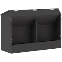 VidaXL Kaninchenfütterer 64,5 x 25,5 x 45,5 cm schwarz