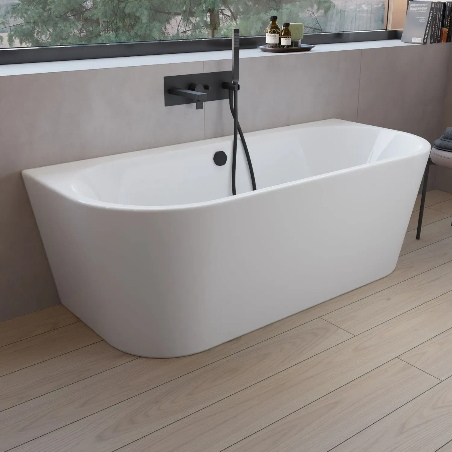 pianura Valentina Vorwand-Badewanne 165 x 75 cm