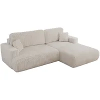 MKS Ecksofa OVO Cord 4-Sitzer Beige