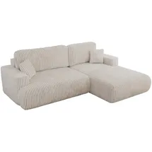 MKS Ecksofa OVO Cord 4-Sitzer Beige