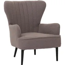 MCW Lounge-Sessel MCW-K37 Bouclé 600 g/m2 78 x 85 x 80 cm Hellgrau
