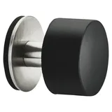 SOTech Türstopper HEKTOR Ø 40 mm H: 40 mm Edelstahl/schwarz Wandtürstopper Anschlagpuffer Türanschlagpuffer Anschlagschutz Türpuffer Türdämpfer selbstklebend