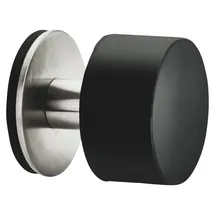 SOTech Türstopper HEKTOR Ø 40 mm H: 40 mm Edelstahl/schwarz Wandtürstopper Anschlagpuffer Türanschlagpuffer Anschlagschutz Türpuffer Türdämpfer selbstklebend