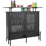Costway Bartisch 120 x 50 x 106,5 cm Schwarz
