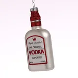 MARELIDA Weihnachtsbaumschmuck VODKA Flasche Glas mundgeblasen H: 13,3cm