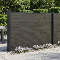 vidaXL Zaunlatte 5 pcs  Schwarz/Aluminium