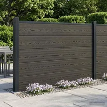 vidaXL Zaunlatte 5 pcs  Schwarz/Aluminium