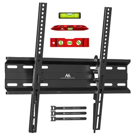 Maclean Brackets Maclean TV Wandhalterung für 32-70" OLED/QLED/LCD/LED/Plasma – Wasserwaage & Kabelbinder – Belastbar bis 45 kg – VESA 100x100 bis 400x400 mm – Neigbar & robust | MC-748A