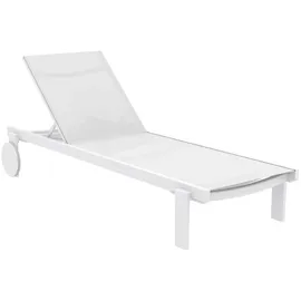 deluke Sonnenliege 74 x 190 x 31 cm Weiß