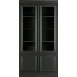 BePureHome Vitrine »Organize«, mit Glastüren, aus Kiefernholz, H 215 cm x B 110 cm, schwarz