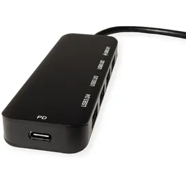 Value USB 3.2 Gen 1 Hub, 4fach, Typ C Anschlusskabel, mit 1 PD-Port