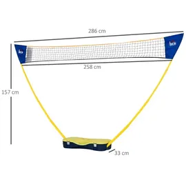 Homcom Badmintonnetz 286L x 33B x 157H cm