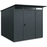 Metall-gerätehaus Berry Classic Mit Pultdach Typ 2, 248 X 283 Cm, Anthrazitgrau, 7 M2, 1-flüglige Tür - Hörmann