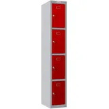 Phoenix Spind Locker 30 x 50 x 183 cm Grau/Rot