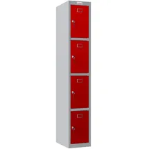 Phoenix Spind Locker 30 x 50 x 183 cm Grau/Rot
