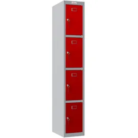 Phoenix Spind Locker 30 x 50 x 183 cm Grau/Rot