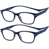 NEW VISION Lesebrille 2 pack, Magnet Lesebrille, Lesebrillen Herren, Klassischer Stil Lesebrille NV3282 mit Magnetverschluss Hinten, Lesehilfe für Damen Herren (BB, 2.5)