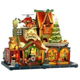 Lemax Kringle's Courier Beleuchtetes und musikalisches Elfenkuriergebäude 22,3 x 28 x 15 cm