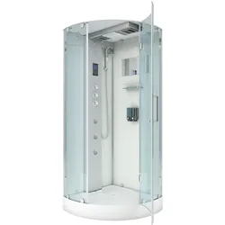 AcquaVapore D37-10L1-ALL Dusche Duschtempel Komplett Duschkabine -Th. 90x90 OHNE 2K Scheiben Versiegelung