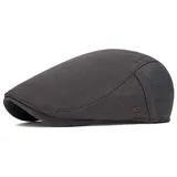 Bwecuy Schirmmütze Schirmmütze Baumwolle Barett Cap, Einstellbare Flatcap grau