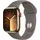 Apple Watch Series 9 GPS + Cellular 41 mm Edelstahlgehäuse gold, Sportarmband tonbraun M/L