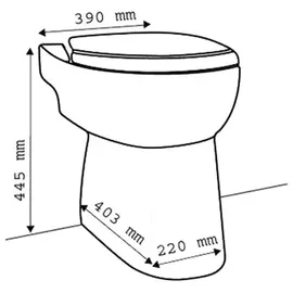 SFA Sanibroy Sanicompact C43 Stand-WC mit WC-Sitz Weiß
