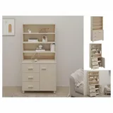 vidaXL Highboard HAMAR Massivholz Kiefer Honigbraun