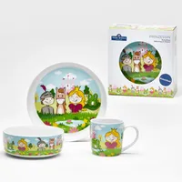 VAN WELL Kindergeschirr Set Prinzessin 3er Set