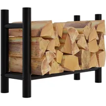 CLP Kaminholzständer Medya Metall 30 x 80 x 60 cm Schwarz