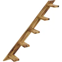 QLS Katzenstufen Katzenleiter Katzentreppe Wandmontage Kletterwand Geflammt 5 Stufen