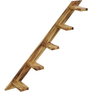 QLS Katzenstufen Katzenleiter Katzentreppe Wandmontage Kletterwand Geflammt 5 Stufen