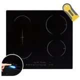 Arebos Induktionskochfeld Glaskeramik Kochfeld Kochplatten Autark 7200 W 4 Zonen