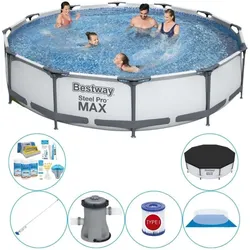 Pool Combi Deal - Bestway Steel Pro MAX 366x76 cm Rund EINHEITSGRÖSSE