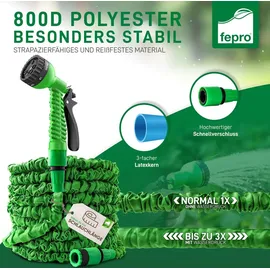 Fepro Flexibler Gartenschlauch 15 m Grün