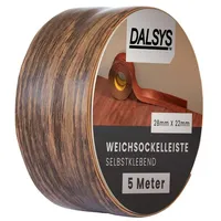 Dalsys Weichsockelleiste Selbstklebend 5m Kastanie Fußbodenleiste