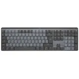 Logitech MX Mechanical, Volle Größe (100%) RF Wireless + Bluetooth, Mechanischer Switch, QWERTY, LED, Graphit, Grau