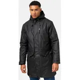 Stone Harbour Regenmantel Verdaan Wasserdichter Regenparka mit Fleece-Innenfutter schwarz XXL (56)