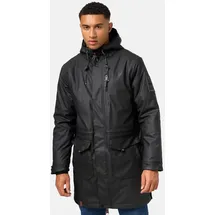 Stone Harbour Regenmantel Verdaan Wasserdichter Regenparka mit Fleece-Innenfutter schwarz XXL (56)