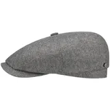 Stetson Hatteras Kaschmir Seide Flatcap Damen/Herren - Schiebermütze Made in Germany - Kaschmirmütze mit Schurwolle - Flat Cap Sommer/Winter grau 56 cm - 56