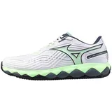 Mizuno Wave Enforce Tour 2 Cc Sandplatzschuhe - White / Neo Mint / Vintage Indigo - EU 42