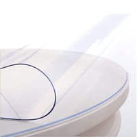 PVC RUND Tischdecke Protector, Glasklar 2mm Tischschutzfolie Anti-Hot Tischmatte Transparente Tischdecken Für Bürocomputer Schreibtisch Tischdecke Größe wählbar (45cm,Transparent - Rund)
