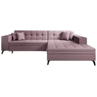 Luxusbetten24 Schlafsofa Designer Sofa Frida, mit Schlaffunktion rosa