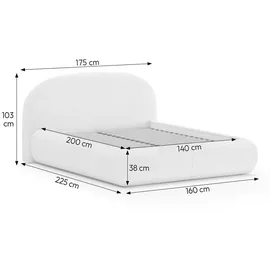 beautysofa MOTTI 140 x 200 cm Beige
