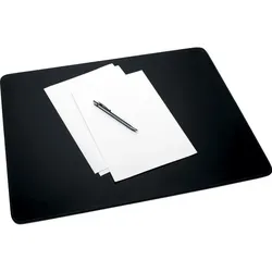 sigel Schreibunterlage in Leder-Optik, schwarz / grau