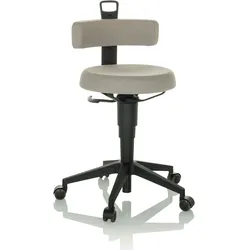 Arbeitshocker / Balancestuhl TOP WORK FLEX Stoff grau hjh OFFICE
