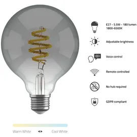 Hombli Smarte Glühbirne G95 800 lm E27 warmweiß 1 St.